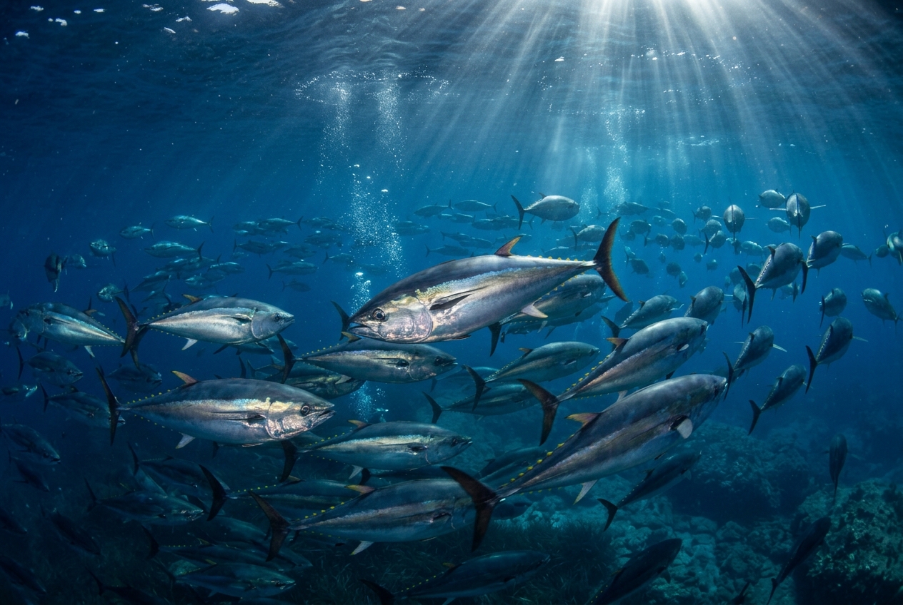 Atún rojo Mediterráneo — acuicultura Tarragona